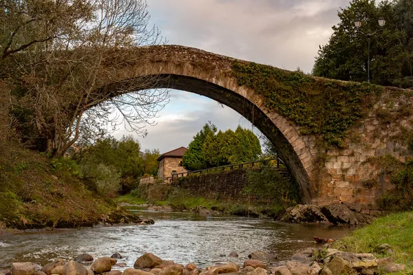 Cantabria Daki Liergenes Ana Köprüsü — Stok fotoğraf