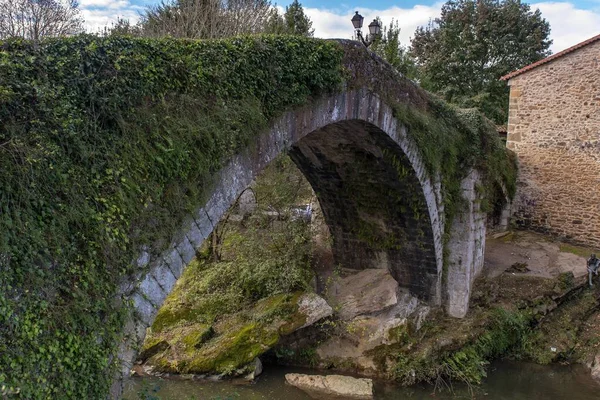 Cantabria 'daki Ortaçağ Liergenler Köprüsü. — Stok fotoğraf