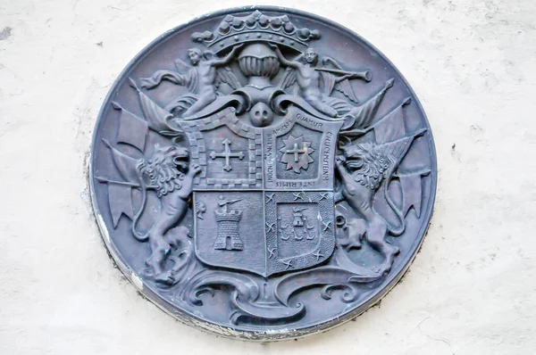 Coat of arms on a wall in Colonia Sacramento Stock Photo
