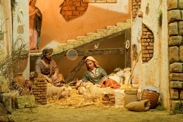 Presepe - Diversi presepi natalizi. — Foto Stock