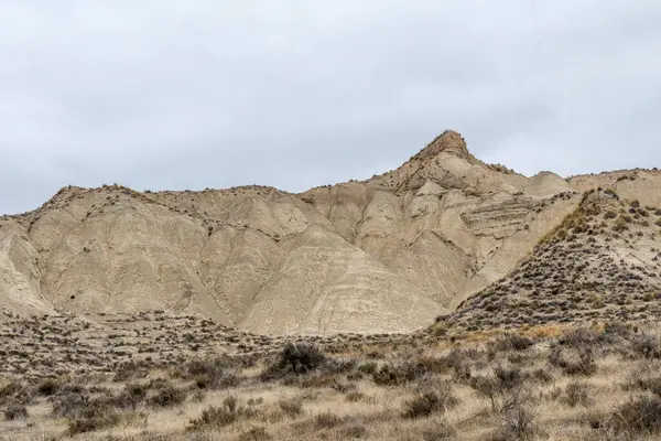 Crests and cliffs of the Badlands of Gorafe - Granada. — Stockfoto