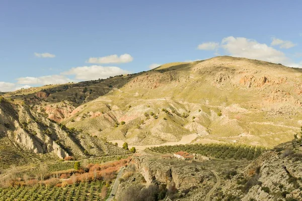 Kämme und Klippen der Badlands von Gorafe - Granada. — Stockfoto