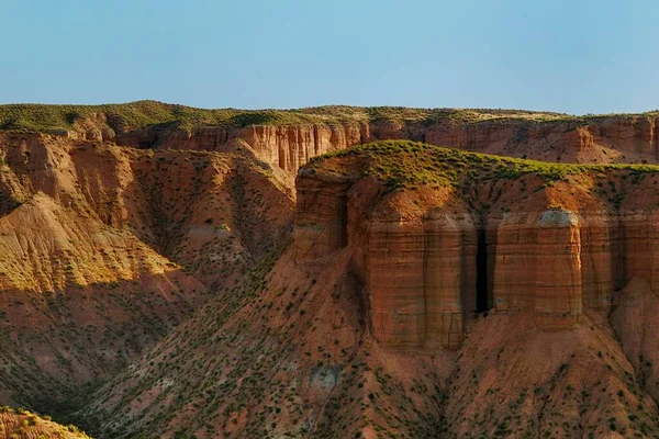 Detenções e falésias das Badlands de Gorafe - Granada. — Fotografia de Stock