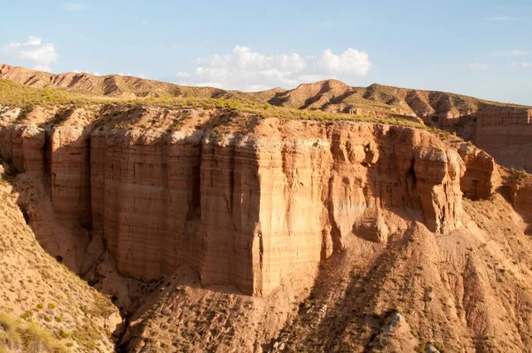 Detenções e falésias das Badlands de Gorafe - Granada. — Fotografia de Stock