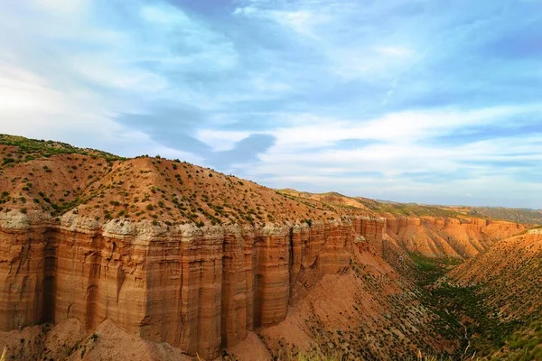 Detenções e falésias das Badlands de Gorafe - Granada. — Fotografia de Stock