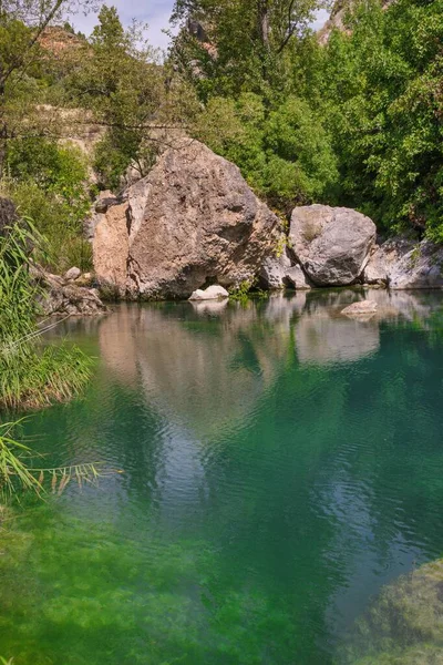 Canale tranquillo del fiume Guadalentin — Foto Stock