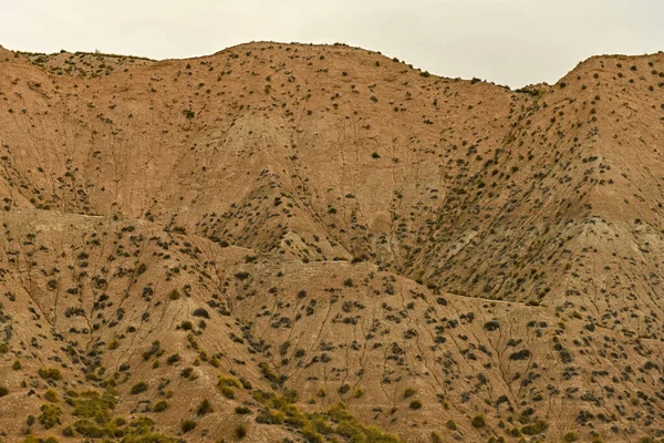 Crests and cliffs of the Badlands of Gorafe - Granada. — Stock Photo, Image