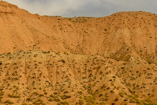 Crests and cliffs of the Badlands of Gorafe - Granada. — Stock Photo, Image