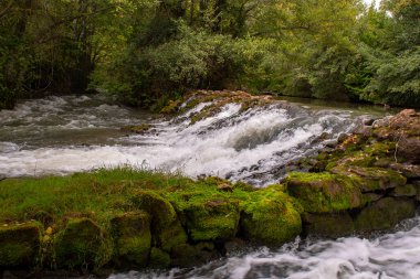 Ebro Nehri Kuzey İspanya 'daki Cantabria' dan geçerken