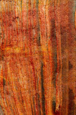 İspanya 'nın Asturian kıyısındaki Playa del Silencio' da Macro manzaraları.