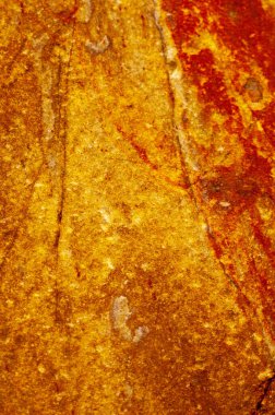 İspanya 'nın Asturian kıyısındaki Playa del Silencio' da Macro manzaraları.