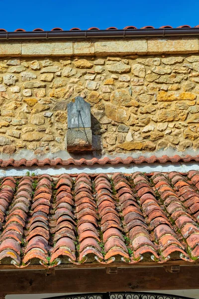 Sundial in the Romanesque Church of San Lorenzo in Ribadedeva — Stock Fotó