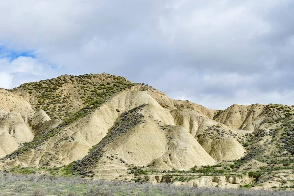 Badlands and Baldias Lands in Dehesas de Guadix, Granada. — Foto de Stock