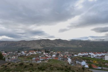 Villanueva de las Torres, Granada 'nın kırsal ve romantik köşkünün panoramisi