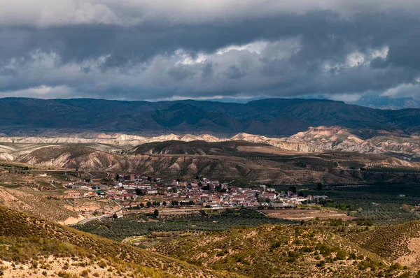Villanueva de las Torres, Granada 'nın kırsal ve romantik köşkünün panoramisi — Stok fotoğraf