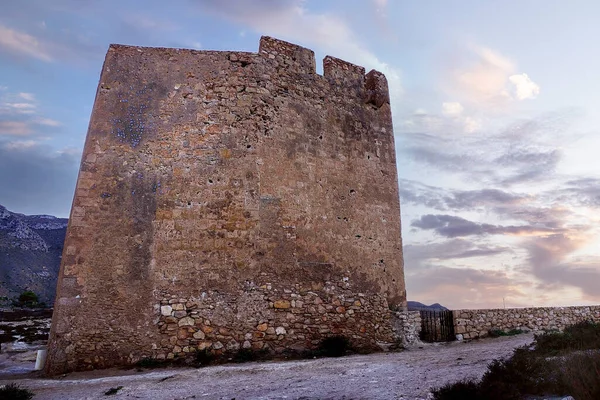 Cope Tower of Santo Cristo Tower in Aguilas, Murcia. — Stockfoto
