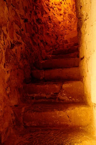 Segovia, Consuegra Kalesi 'nin içindeki merdivenler.. — Stok fotoğraf