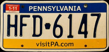 Araçlar için metal tabelalar - Araç plakası