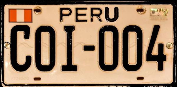 Metal tanda untuk kendaraan mobil plat nomor — Stok Foto