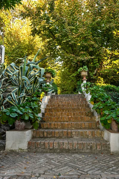 Estaleras dentro de un jardín andaluz —  Fotos de Stock