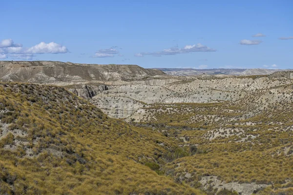 Ridges and cliffs of the Badland de los Coloraos in the Geopark of Granada — Stock Photo, Image