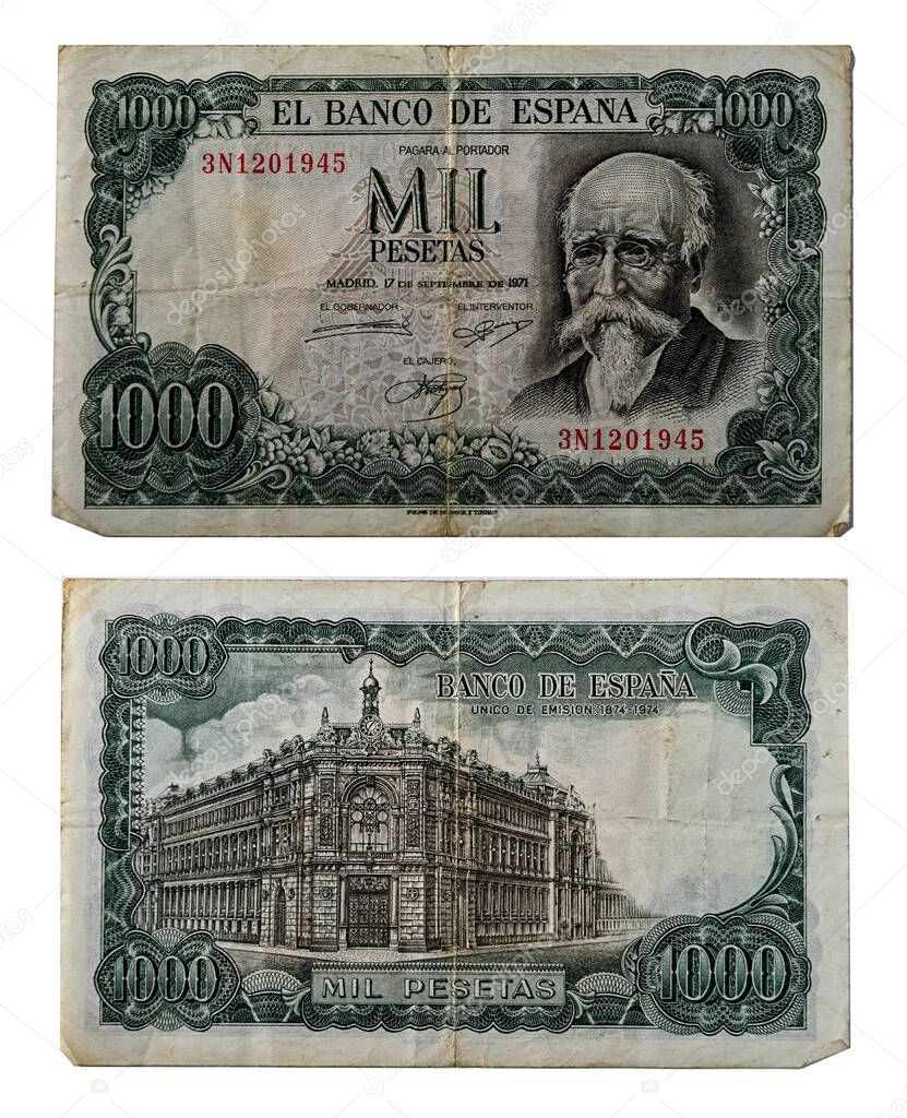 Spanish peseta - 1000 pesetas bill from 1971