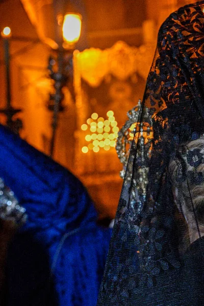 Penitent in a procession in Holy Week — Stock fotografie