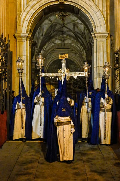 Penitent in a procession in Holy Week — Photo