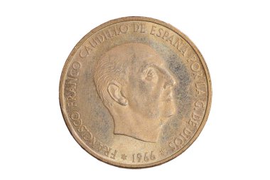 Franco 1966 yılından beş peseta madeni para