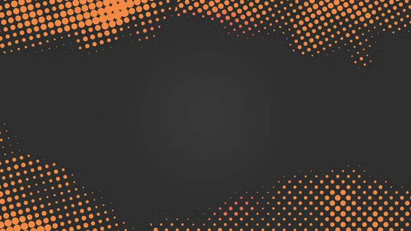 Black and orange dotted halftone background