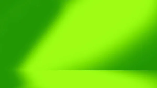 Soyut Yeşil Boş Oda Arkaplanı Gelen Işık Işınları — Stok fotoğraf