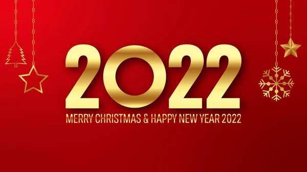 2022 Merry Christmas Happy Year Background Social Media Post Banner — Stock Photo, Image