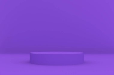 Mor ürün podyumu, minimal stil boş daire açılımı 