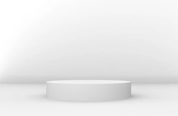 Wit Product Podium Met Minimale Stijl Blanco Cirkel Staan Voor — Stockfoto