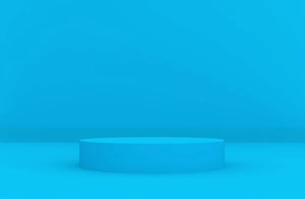 Blauw Product Podium Met Minimale Stijl Blanco Cirkel Staan Voor — Stockfoto