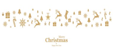Altın süslemeli Noel arkaplanı 