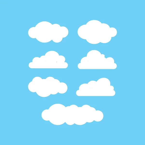 Набор Облаков Значок Облака — стоковый вектор