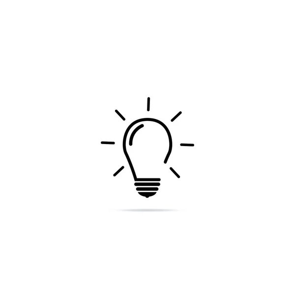 Glühbirnen Symbol Für Idee Oder Konzept Mit Linienzeichnung — Stockvektor
