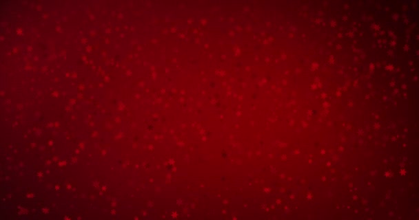 Fundo Natal Vermelho Flocos Neve Vermelhos Caindo Adequado Para Natal — Vídeo de Stock