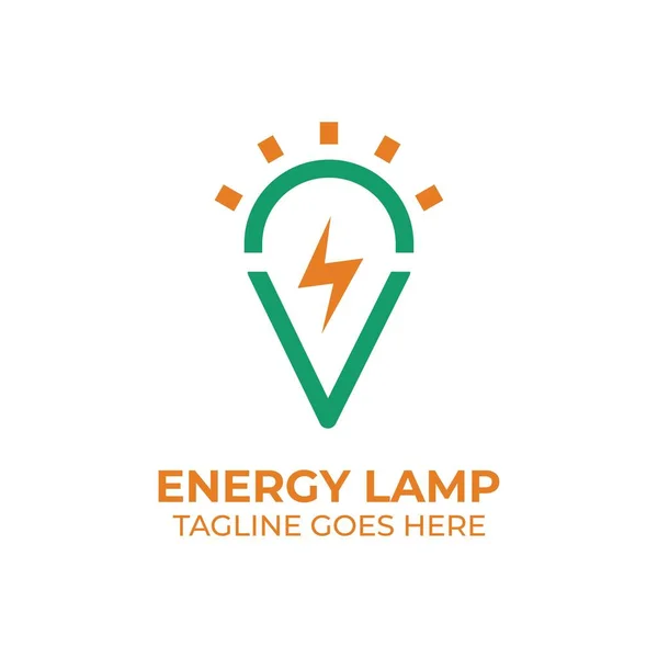 Logo ve ışık simgesi yanan bir ışık şeklinde ve yanında da bir yıldırım görüntüsü var.
