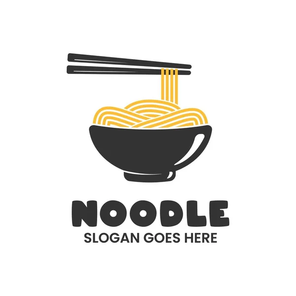 Ramen ya da erişte dükkanı logosu. Kasede erişte resmi var.