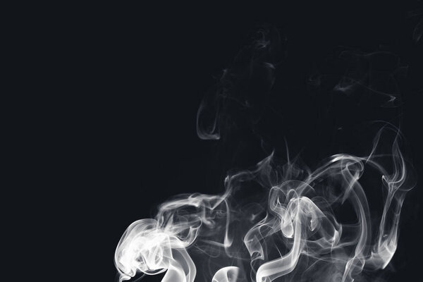 A beautiful view of smoke on a black background
