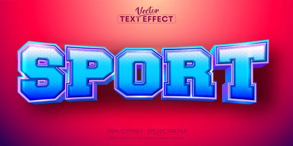 Texto Deportivo Efecto Texto Editable Estilo Deporte — Vector de stock