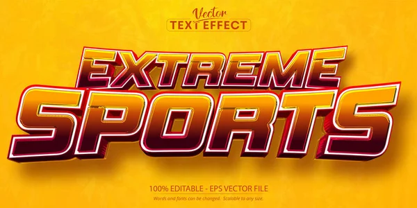 Sport Texteffekt Editierbarer Extremsport Text Und Spieltextstil — Stockvektor