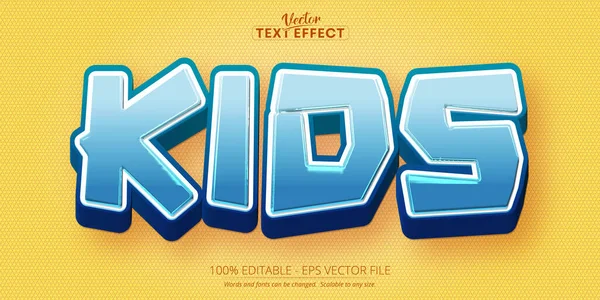 Cartoon Text Effect Editable Kids Text Comic Text Style — ストックベクタ