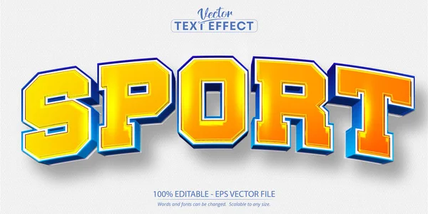 Sport Text Effect Editable Football Basketball Text Style — Stok Vektör