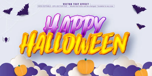 Happy Halloween Upravitelný Textový Efekt — Stockový vektor