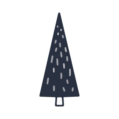 Basit bir Boho İskandinav tarzı Noel ağacı simgesi