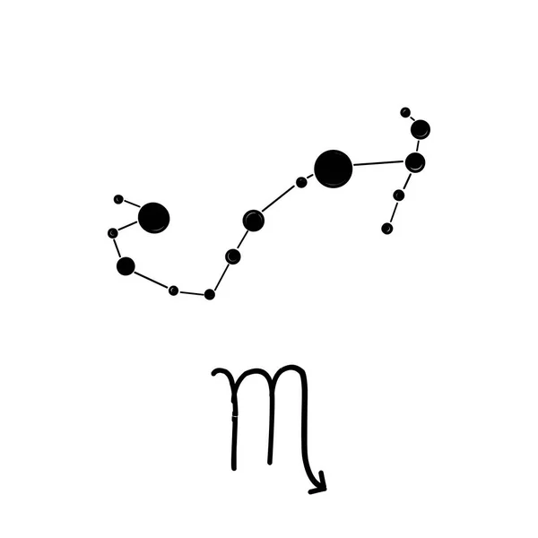Signo del escorpio del zodíaco. Ilustración vectorial. — Vector de stock