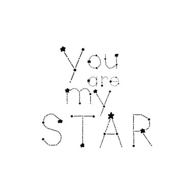 Sen benim beyaz izole edilmiş motivasyon katsayısının poster vektörümsün.